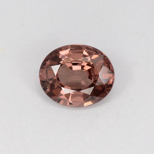 0.87 ct Pink Malaya Garnet Gemstone, Malaya Garnet Gem in Oval Facet Shape for Sale.