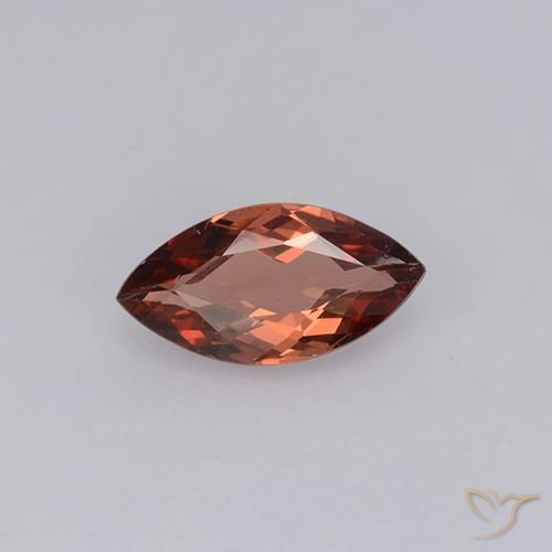 Grenat Malaya rouge 0,95 ct, taille marquise 9 x 4,7 mm de Tanzanie, Photo A