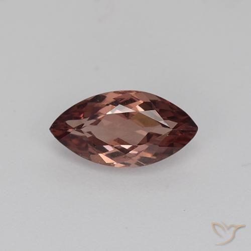 Grenat Malaya rose 1,09 ct, taille marquise 9 x 4,7 mm de Tanzanie, Photo A