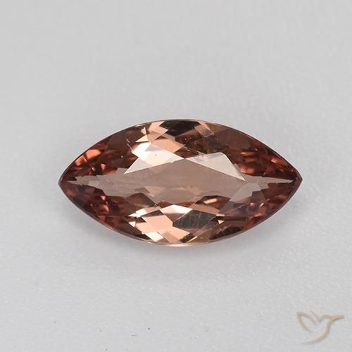 Marrón nuez Granate Malaya Gema - 1.1ct Forma marquesa (ID: 520613)