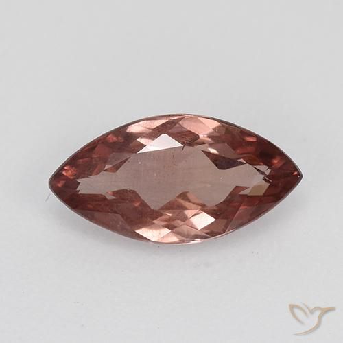 Grenat Malaya rouge 0,9 ct, taille marquise 9,1 x 4,7 mm de Tanzanie, Photo A