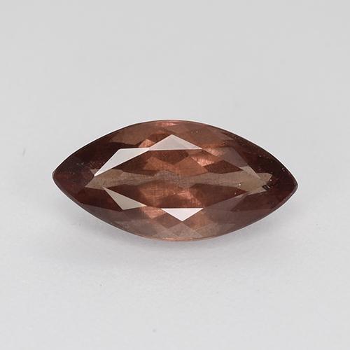 1.29 ct Brown Malaya Garnet Gemstone, Malaya Garnet Gem in Marquise Facet Shape for Sale.