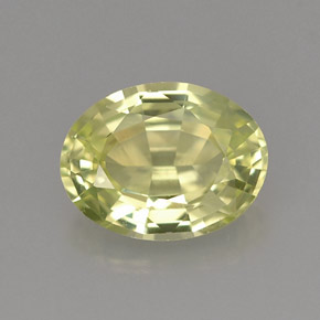 1.26 ct Green Mali Garnet Gemstone, Mali Garnet Gem in Oval Facet Shape for Sale.