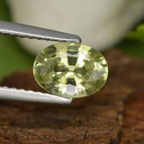 1.04 ct Yellow Mali Garnet Gemstone, Mali Garnet Gem in Oval Facet Shape for Sale.