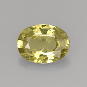 1.42 ct Green Mali Garnet Gemstone, Mali Garnet Gem in Oval Facet Shape for Sale.