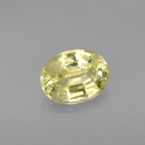 1.35 ct Green Mali Garnet Gemstone, Mali Garnet Gem in Oval Facet Shape for Sale.
