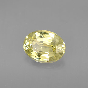 1.35 ct Green Mali Garnet Stone, Natural Mali Garnet in Oval Facet Shape for Sale