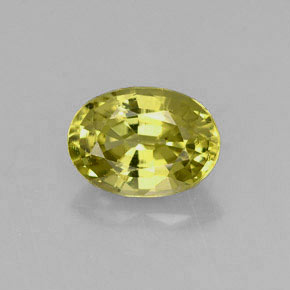 1.24 ct Green Mali Garnet Gemstone, Mali Garnet Gem in Oval Facet Shape for Sale.