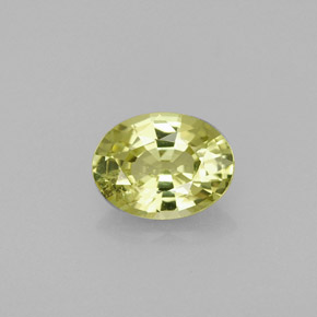 1.15 ct Green Mali Garnet Gemstone, Mali Garnet Gem in Oval Facet Shape for Sale.