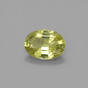 1.01 ct Green Mali Garnet Gemstone, Mali Garnet Gem in Oval Facet Shape for Sale.