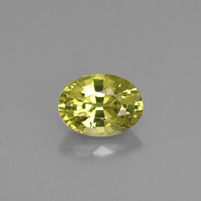 1.03 ct Green Mali Garnet Gemstone, Mali Garnet Gem in Oval Facet Shape for Sale.