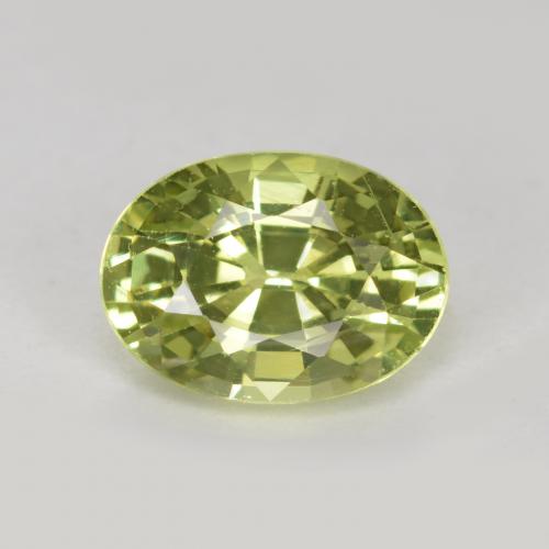 1.1ct Oval Facet Yellowish Green Mali Garnet Gem for sale 1.1ct Oval Facet Yellowish Green Mali Garnet Gem (ID: 254967)