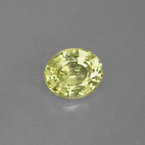 1.27 ct Green Mali Garnet Gemstone, Mali Garnet Gem in Oval Facet Shape for Sale.