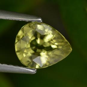 1.2ct Pear Facet Yellowish Green Mali Garnet Gem for sale 1.2ct Pear Facet Yellowish Green Mali Garnet Gem (ID: 255679)