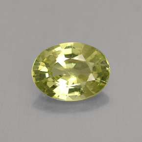 1.34 ct Green Mali Garnet Gemstone, Mali Garnet Gem in Oval Facet Shape for Sale.