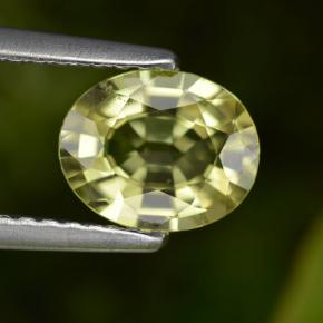 1.06 ct Yellow Mali Garnet Gemstone, Mali Garnet Gem in Oval Facet Shape for Sale.