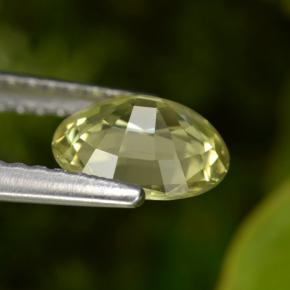 Mali Garnet Gemstone in 7.3 x 5.9 mm Size for Sale, Mali Garnet Stone in Greenish Yellow Color