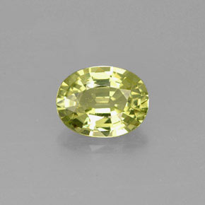1.23 ct Green Mali Garnet Gemstone, Mali Garnet Gem in Oval Facet Shape for Sale.
