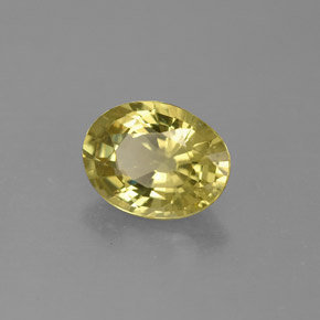 1.45 ct Green Mali Garnet Stone, Natural Mali Garnet in Oval Facet Shape for Sale