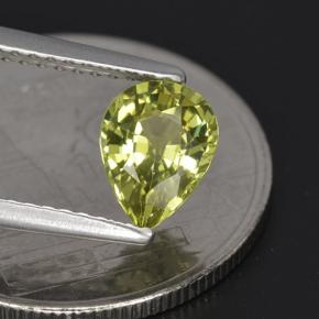 1.00 ct Green Mali Garnet Stone, Natural Mali Garnet in Pear Facet Shape for Sale