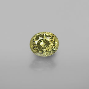 1.21 ct Green Mali Garnet Gemstone, Mali Garnet Gem in Oval Facet Shape for Sale.