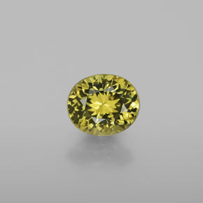 1.40 ct Green Mali Garnet Gemstone, Mali Garnet Gem in Oval Facet Shape for Sale.
