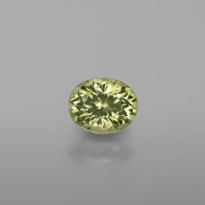 1.10 ct Green Mali Garnet Gemstone, Mali Garnet Gem in Oval Facet Shape for Sale.