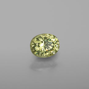 1.10 ct Green Mali Garnet Stone, Natural Mali Garnet in Oval Facet Shape for Sale