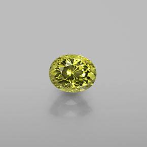 1.11 ct Green Mali Garnet Gemstone, Mali Garnet Gem in Oval Facet Shape for Sale.
