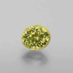 1.38 ct Green Mali Garnet Gemstone, Mali Garnet Gem in Oval Facet Shape for Sale.