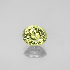 1.51 ct Green Mali Garnet Gemstone, Mali Garnet Gem in Oval Facet Shape for Sale.