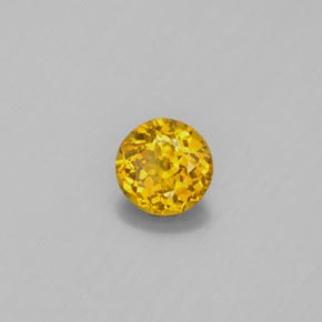 0.51 ct Yellow Mali Garnet Stone, Natural Mali Garnet in Round Facet Shape for Sale