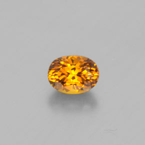 0.59 ct Yellow Mali Garnet Gemstone, Mali Garnet Gem in Oval Facet Shape for Sale.
