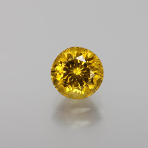 1.07 ct Yellow Mali Garnet Gemstone, Mali Garnet Gem in Round Facet Shape for Sale.