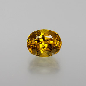 1.35 ct Yellow Mali Garnet Gemstone, Mali Garnet Gem in Oval Facet Shape for Sale.