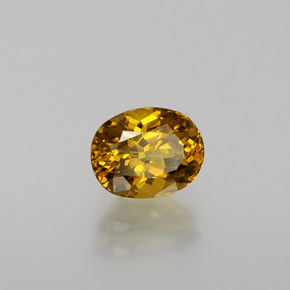 1.35 ct Yellow Mali Garnet Stone, Natural Mali Garnet in Oval Facet Shape for Sale