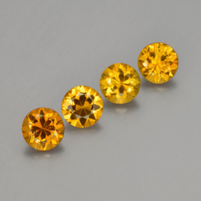 1.76 ctw Orange Mali Garnet Stones, Natural Mali Garnet in Diamond-Cut Shape for Sale