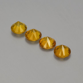 Mali Garnet Gemstones in 4.7 mm Size for Sale, Mali Garnet Stones in Medium Orange Color