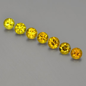 1.62 ct Yellow Mali Garnet Gemstone, Mali Garnet Gem in Diamond-Cut Shape for Sale.