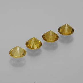 Mali Garnet Gemstone in 4.8 mm Size for Sale, Mali Garnet Stone in Golden Green Color