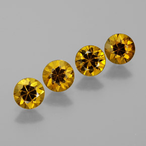 1.28 ct Gold Mali Garnet Gemstone, Mali Garnet Gem in Diamond-Cut Shape for Sale.