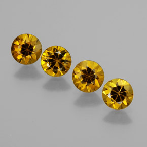1.28 ct Gold Mali Garnet Stone, Natural Mali Garnet in Diamond-Cut Shape for Sale