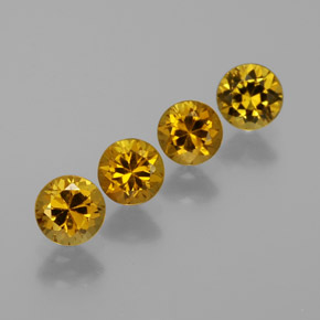 1.44 ct Gold Mali Garnet Gemstone, Mali Garnet Gem in Diamond-Cut Shape for Sale.