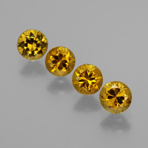 1.44 ct Gold Mali Garnet Stone, Natural Mali Garnet in Diamond-Cut Shape for Sale