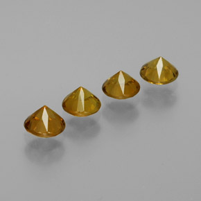 Mali Garnet Gemstone in 4.3 mm Size for Sale, Mali Garnet Stone in Greenish Golden Color