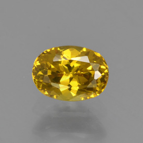 0.48 ct Gold Mali Garnet Gemstone, Mali Garnet Gem in Oval Facet Shape for Sale.