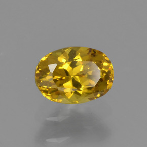 0.48 ct Gold Mali Garnet Stone, Natural Mali Garnet in Oval Facet Shape for Sale