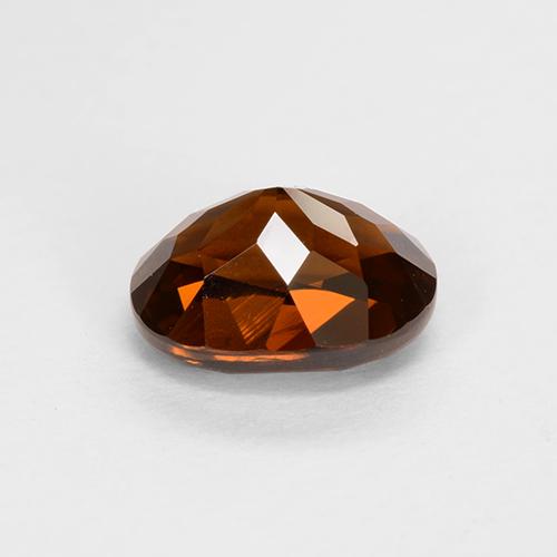 Mali Garnet Gemstone in 7.5 x 6.1 mm Size for Sale, Mali Garnet Stone in Deep Reddish Orange Color