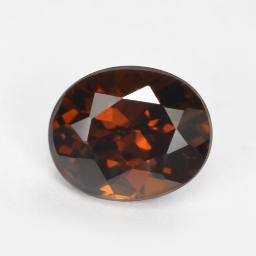 1.31 ct Brown Mali Garnet Gemstone, Mali Garnet Gem in Oval Facet Shape for Sale.