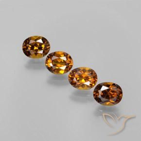 4 ct Brown Mali Garnet, 6.5 x 5.2 mm Oval Cut From Mali, Photo A
